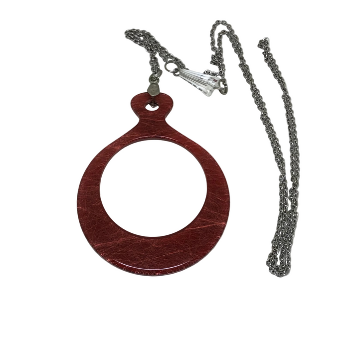 Lupa Collar Rosa traslúcido