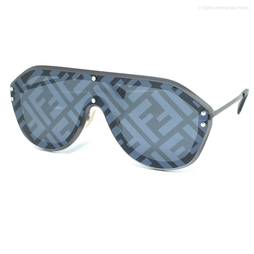 Fendi - Fabulous 2.0 - Shield Sunglasses - Gray - Sunglasses - Fendi Eyewear  - Avvenice